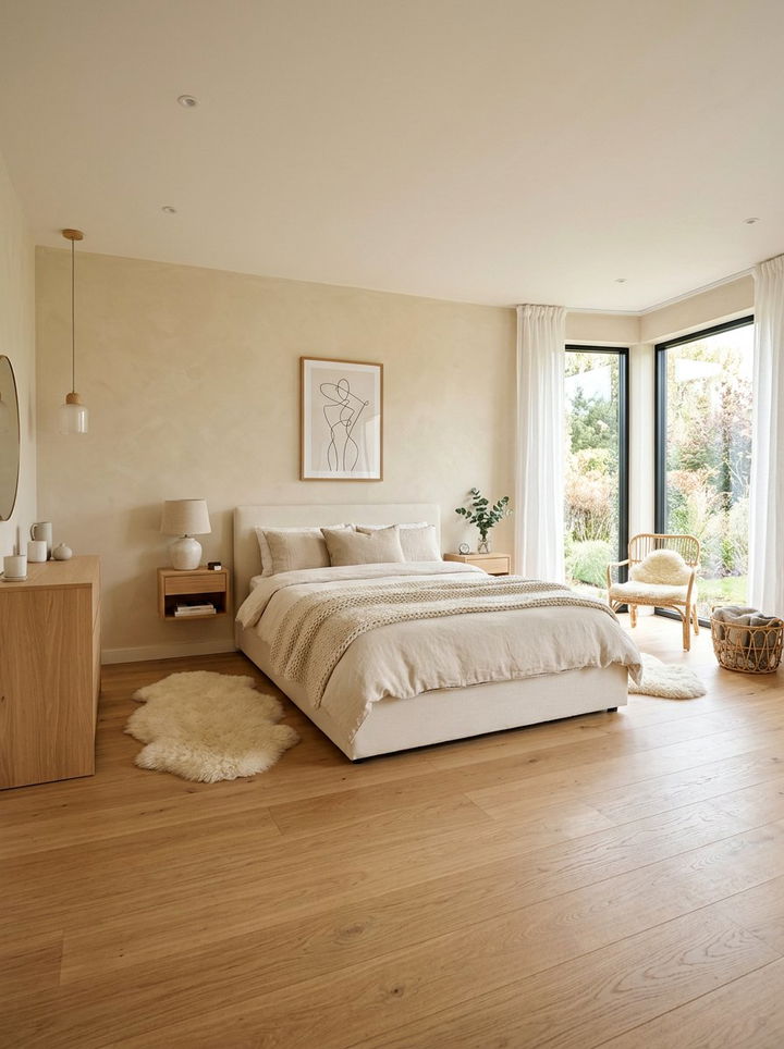 Scandi Cream Bedroom - 30 cream bedroom design ideas