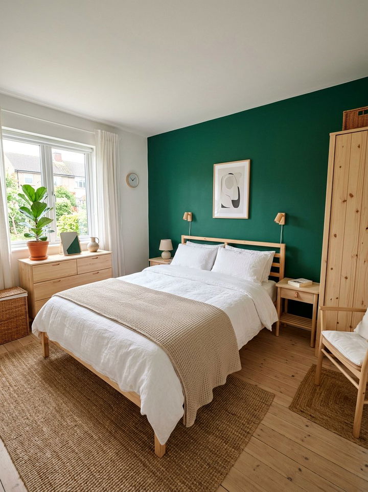 Scandi Emerald Green Bedroom - 30 emerald bedroom decor ideas