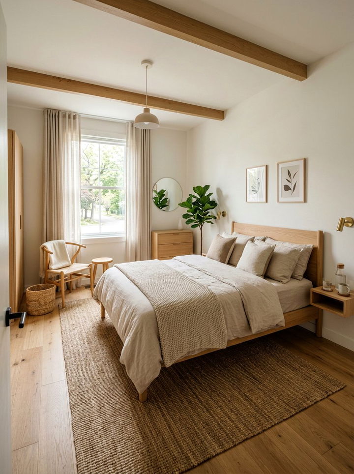 Scandi Guest Bedroom - 30 scandinavian beige bedroom ideas