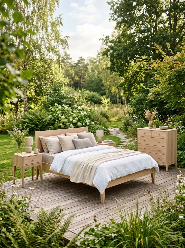 Scandi Light Oak Bedroom Set - 30 bedroom sets