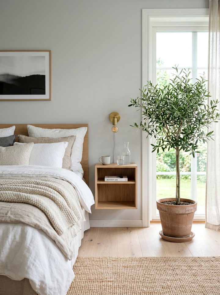 Scandi Light Oak Nightstand - 30 bedroom wall mounted nightstands