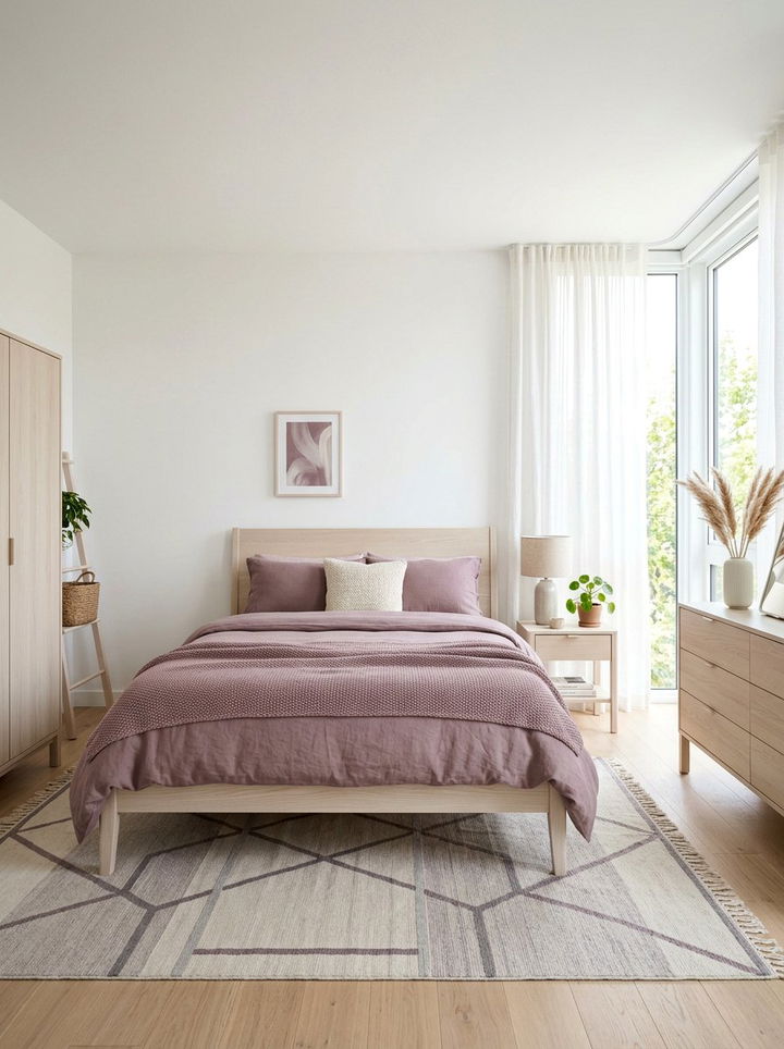 Scandi Mauve Bedroom - 30 mauve bedroom ideas