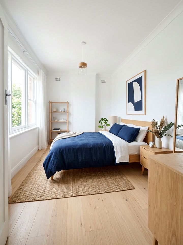 Scandi Navy Bedroom - 30 navy bedroom ideas