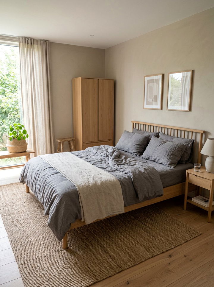 Scandi Neutral Linen - 30 bedroom bed making ideas