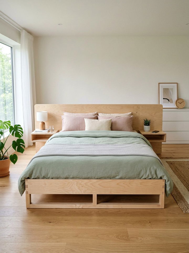 Scandi Plywood Bed - 30 bedroom bed ideas