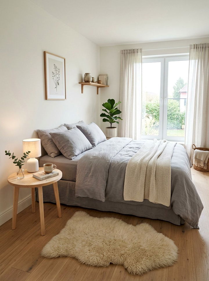 Scandi Round Nightstand - 30 bedroom round nightstands