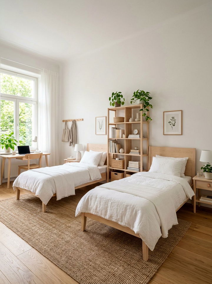 Scandi Shared Bedroom - 30 siblings bedroom ideas