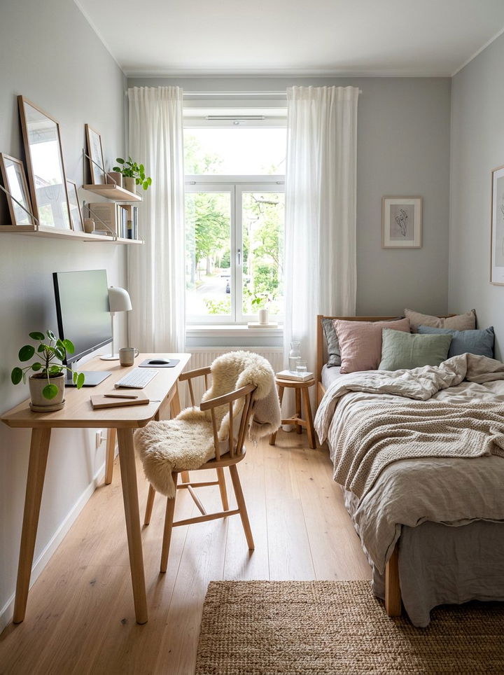 Scandi Style Bedroom Office - 30 bedroom home office ideas