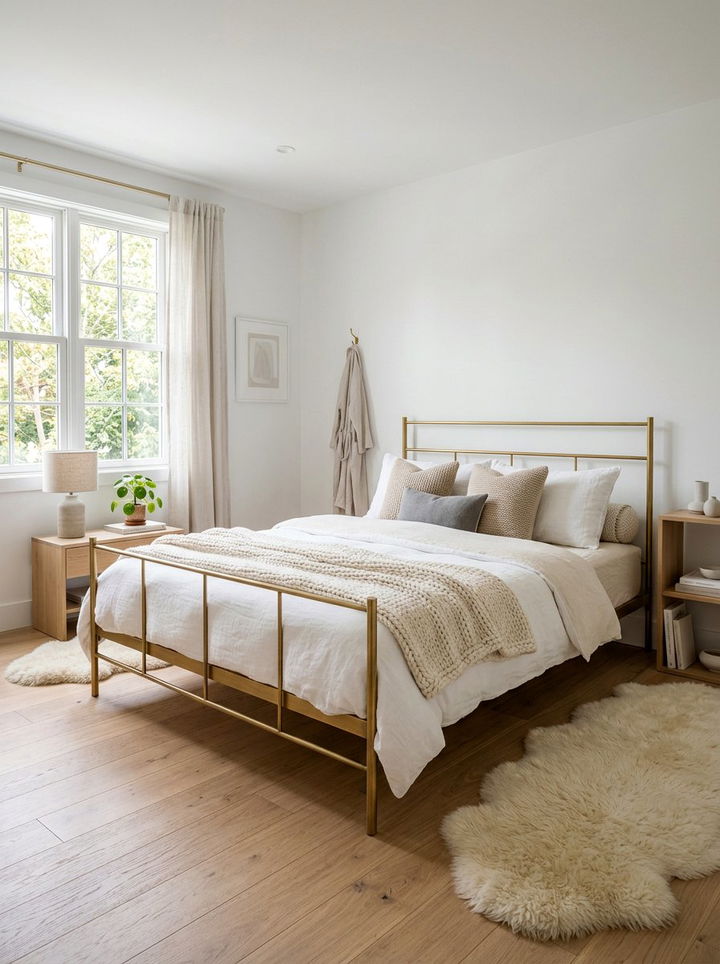 Scandi Style Brass Bed - 30 bedroom brass beds