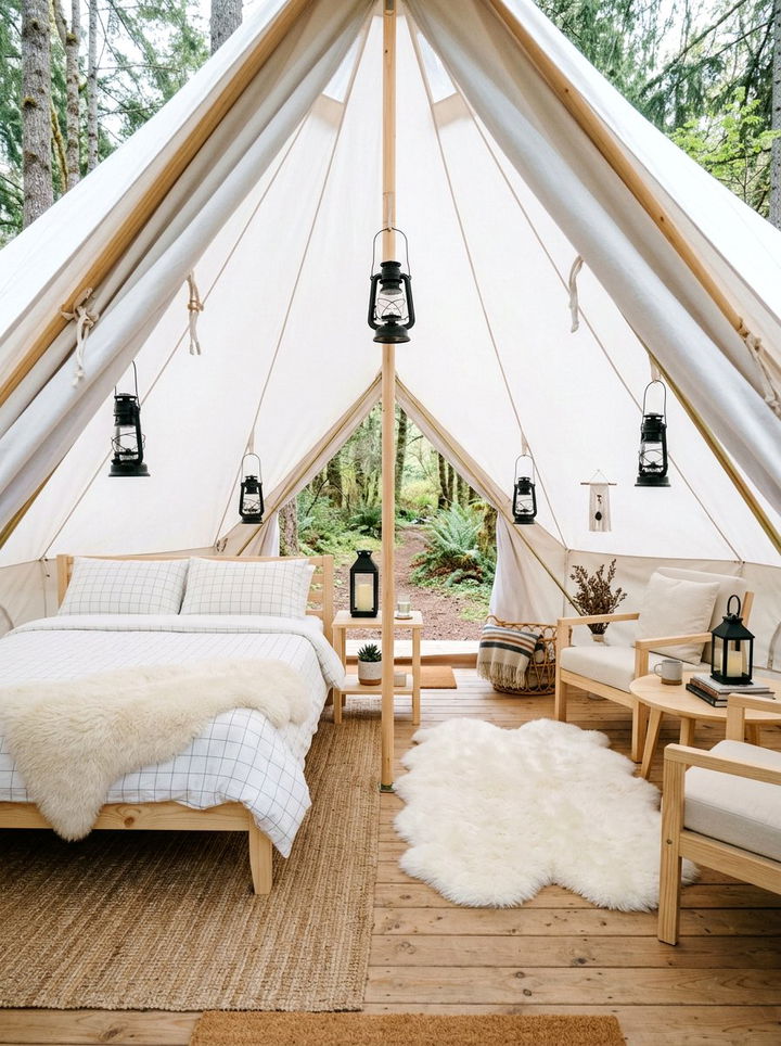 Scandi Style Camping - 30 camping bedroom ideas