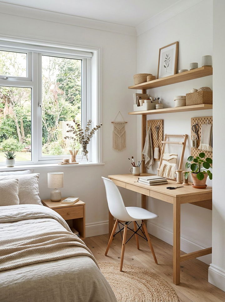Scandi Style Craft Nook - 30 bedroom craft corner ideas