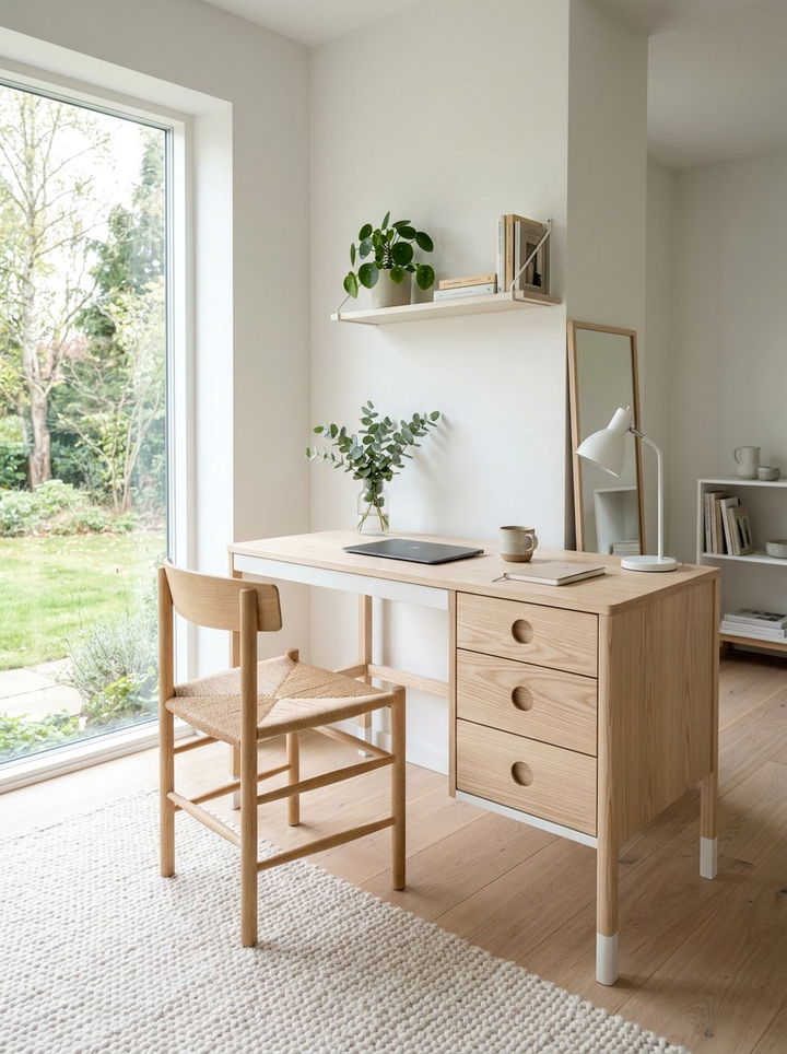 Scandi Style Desk With Drawers - 30 bedroom desk with drawers