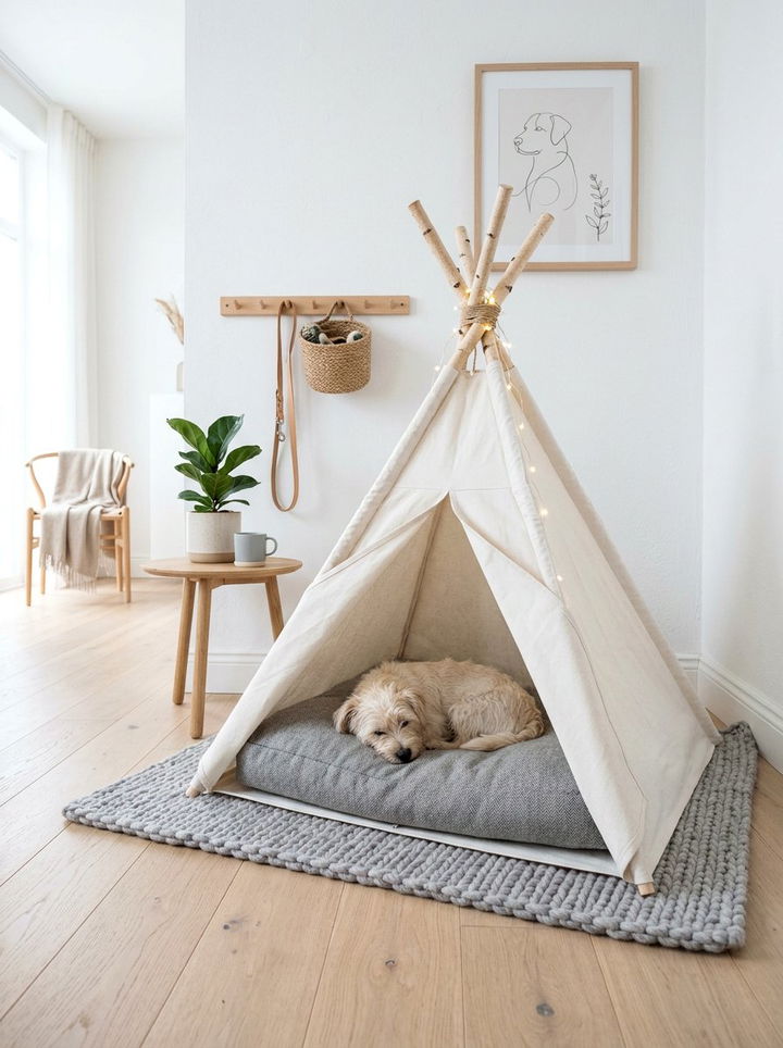 Scandi Style Dog Den - 30 dog bedroom ideas