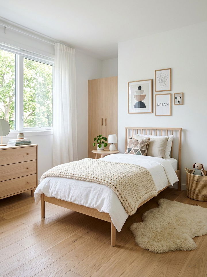 Scandi Style Girl Bedroom - 30 girls bedroom ideas