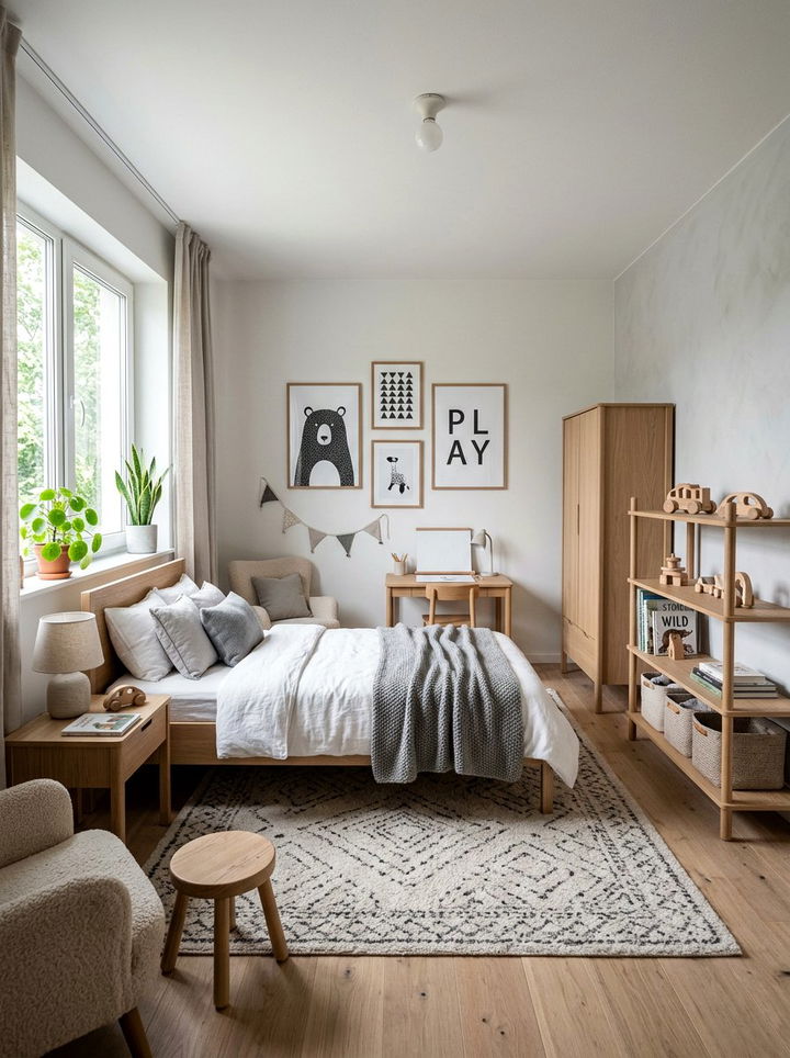 Scandi Style Kids Room - 30 kids bedroom ideas