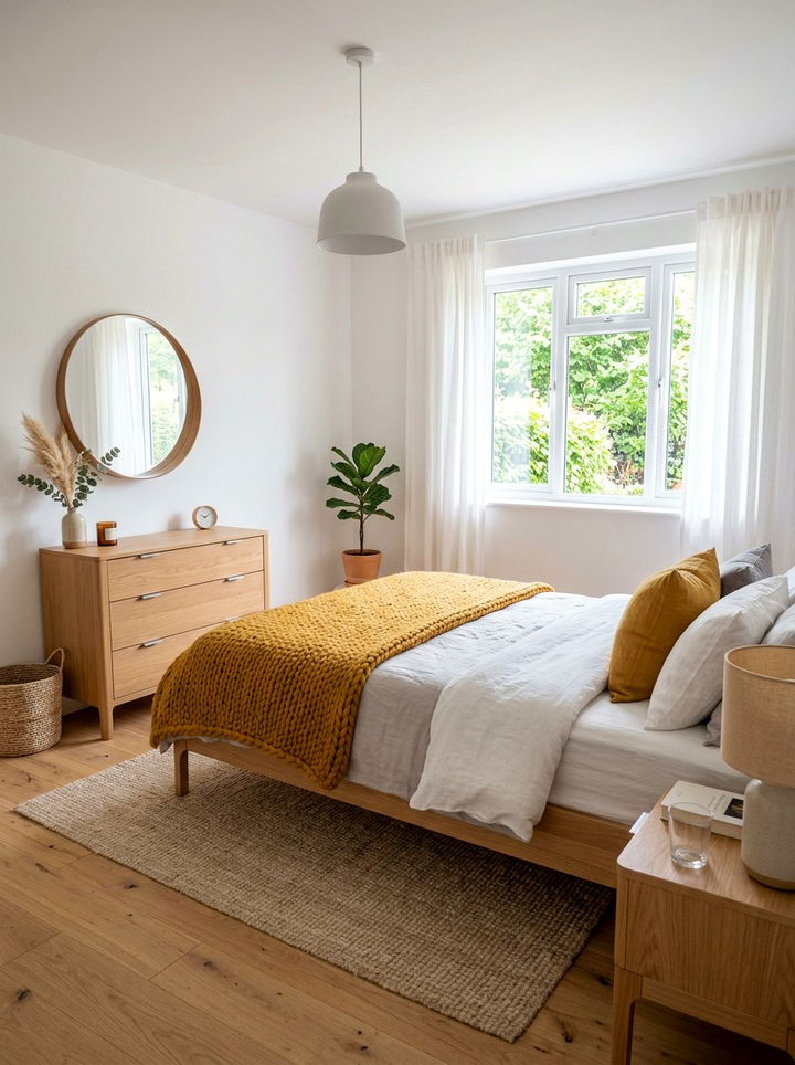 Scandi Style Mustard Yellow Bedroom - 30 mustard yellow bedroom ideas