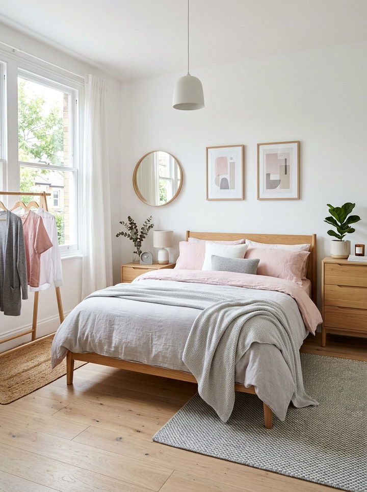 Scandi Style Pink and Gray Bedroom - 30 pink gray bedroom ideas