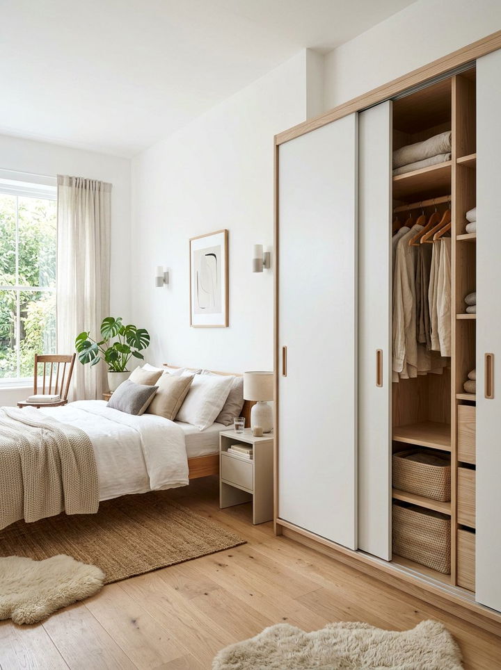 Scandi Style Wardrobe - 30 bedroom built-in wardrobes