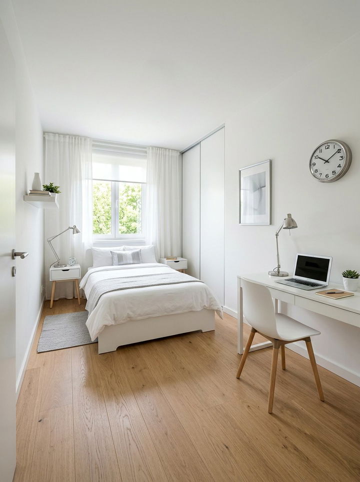 Scandi White Silver Bedroom - 30 silver and white bedroom ideas