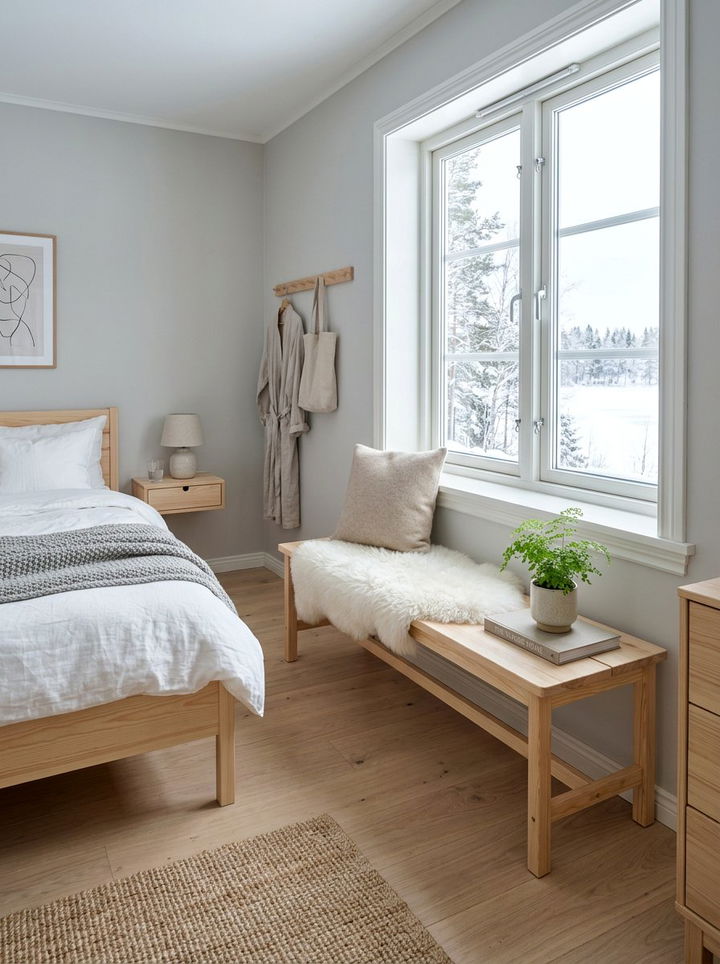 Scandi Window Bench - 30 bedroom window benches