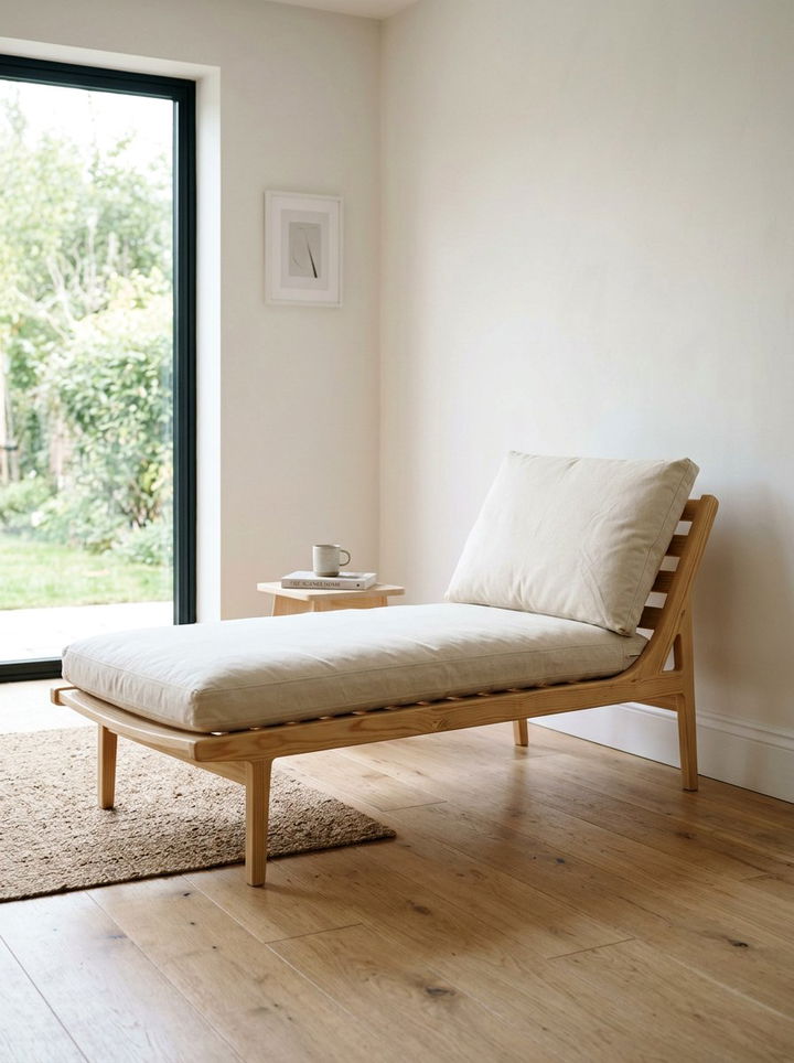 Scandi Wood Chaise Lounge - 30 bedroom chaise lounges