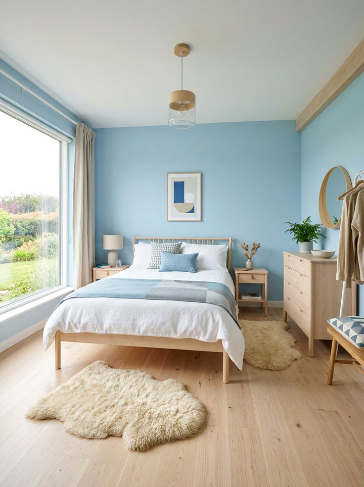 Scandi cerulean blue bedroom - 30 cerulean bedroom ideas