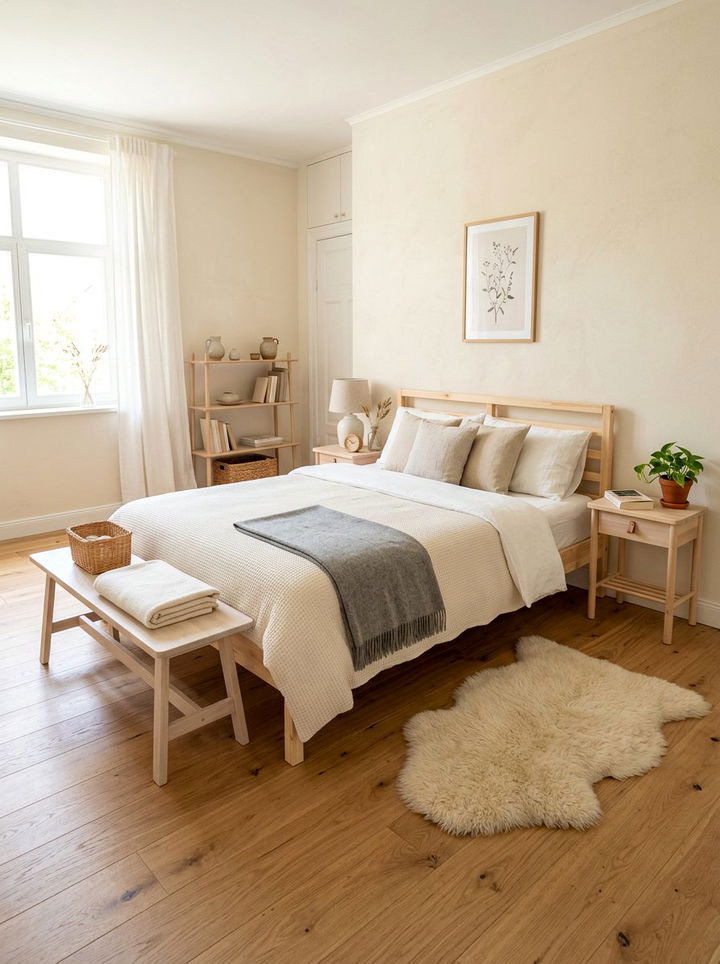 Scandi cream bedroom - 30 off-white bedroom ideas