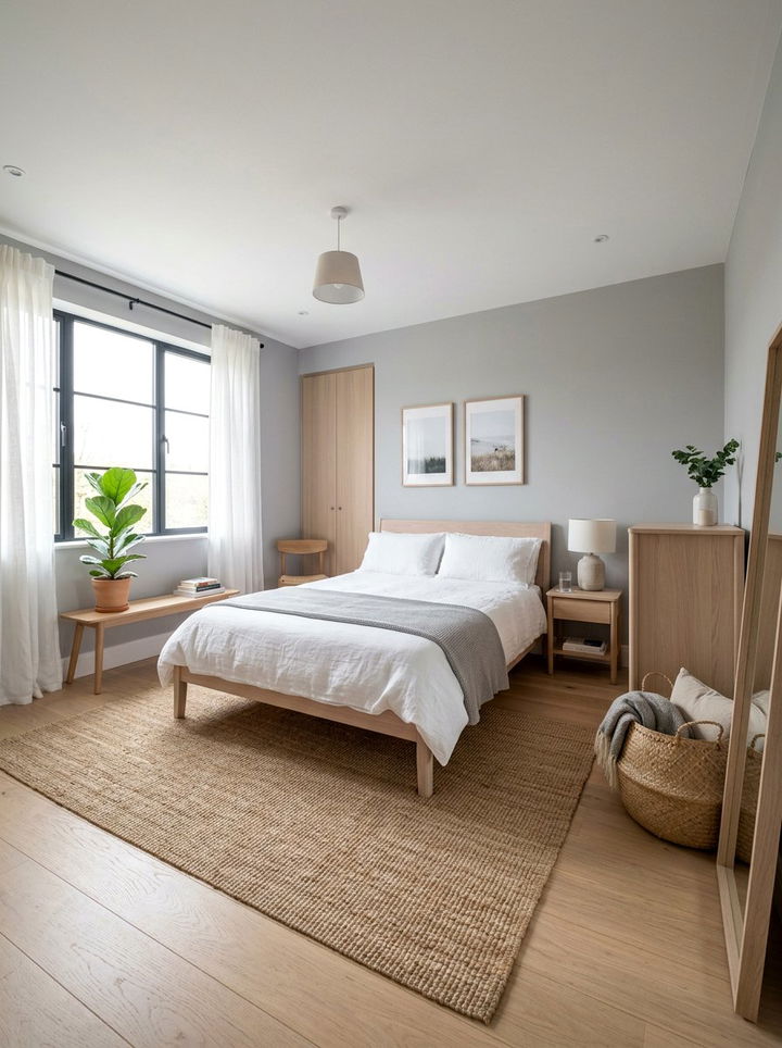 Scandi grey bedroom - 30 minimalist grey bedroom ideas