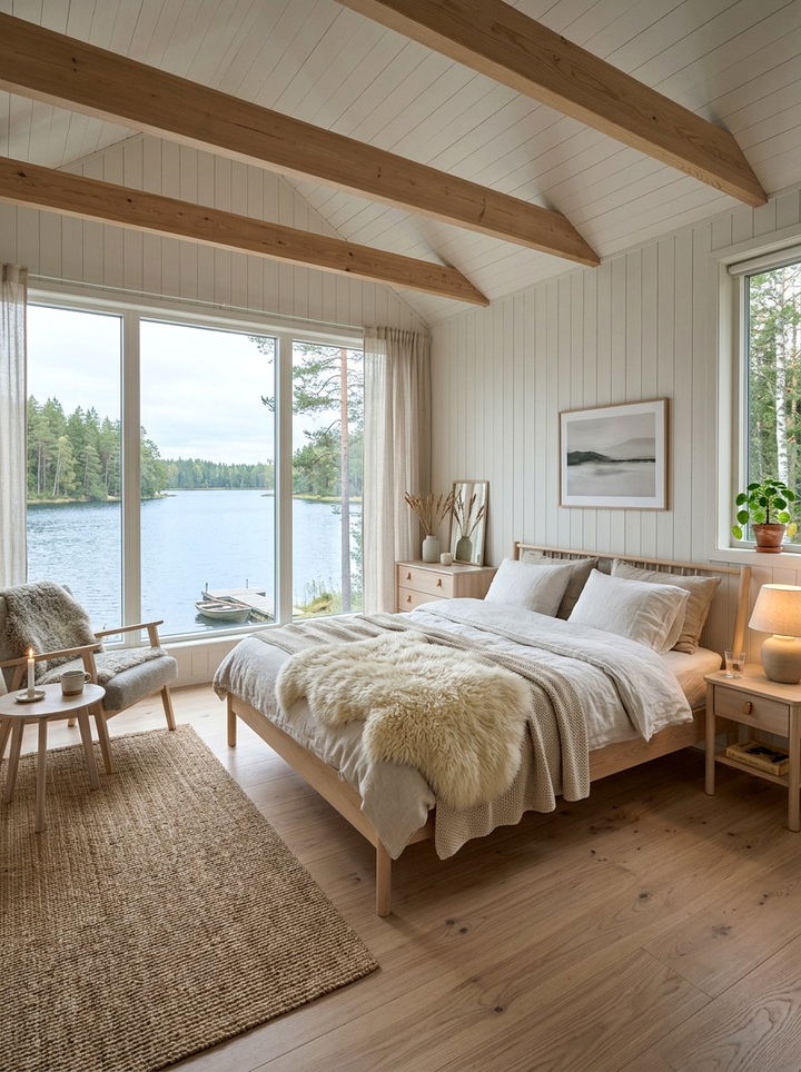 Scandi lake house bedroom - 30 lake house bedroom ideas