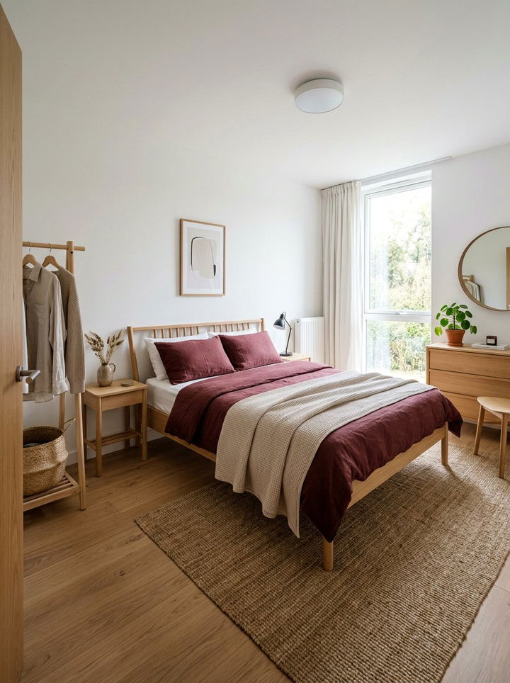 Scandi maroon bedroom - 30 maroon bedroom ideas