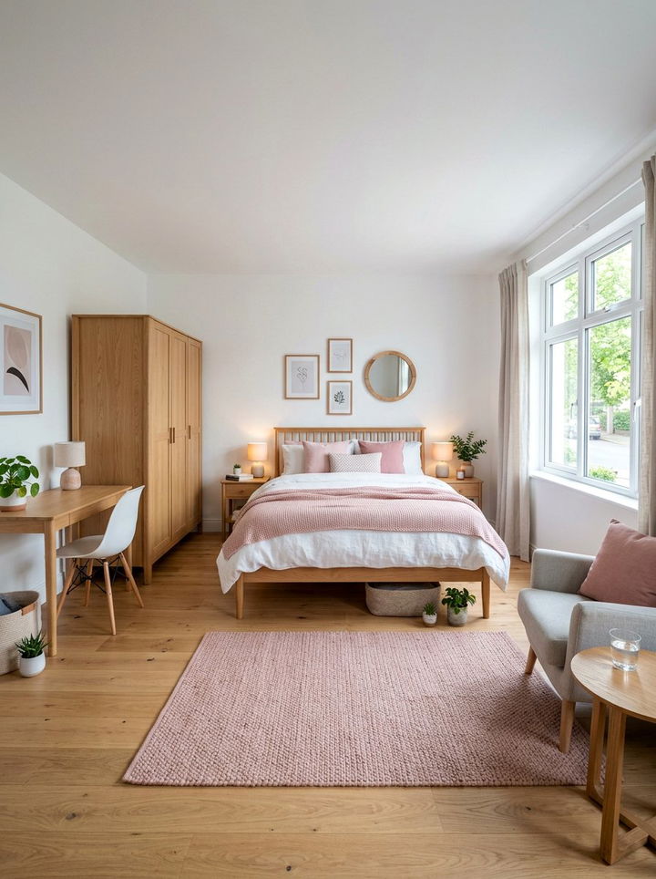 Scandi rose pink bedroom - 30 rose pink bedroom ideas