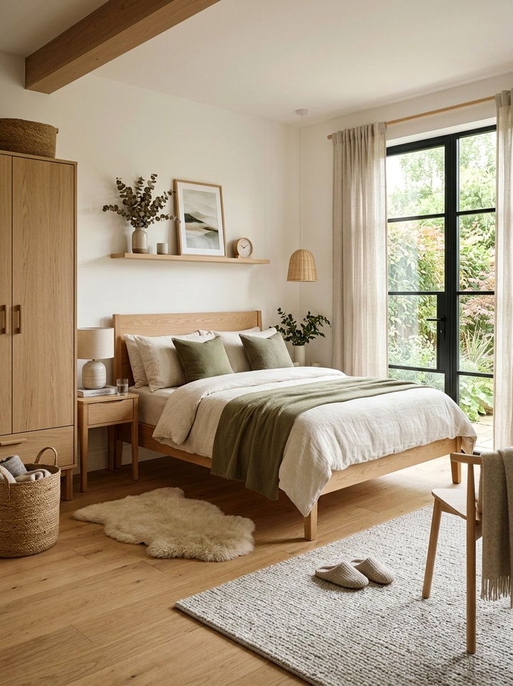 Scandi style bedroom - 30 olive and cream bedroom ideas