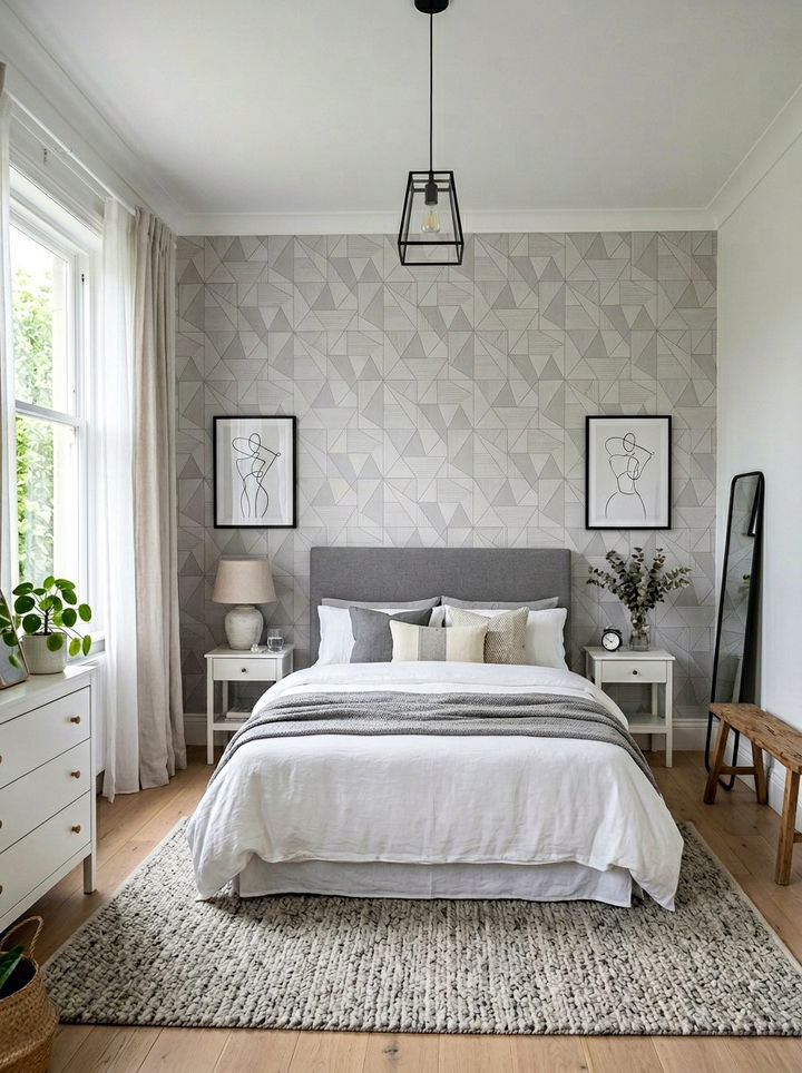 Scandinavian Bedroom Gray Wallpaper - 30 scandinavian gray bedroom ideas