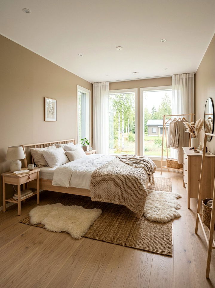 Scandinavian Beige Bedroom - 30 beige bedroom ideas
