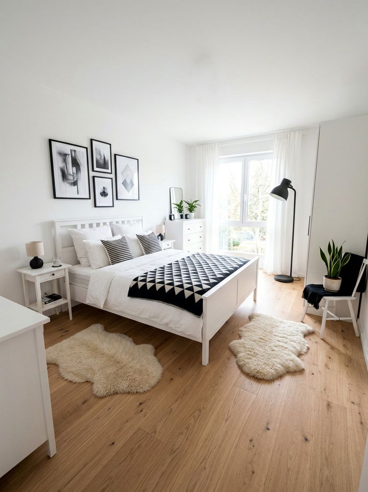 Scandinavian Black And White Bedroom - 30 black and white bedroom ideas