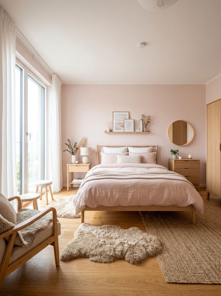 Scandinavian Blush Pink Bedroom - 30 blush pink bedroom ideas