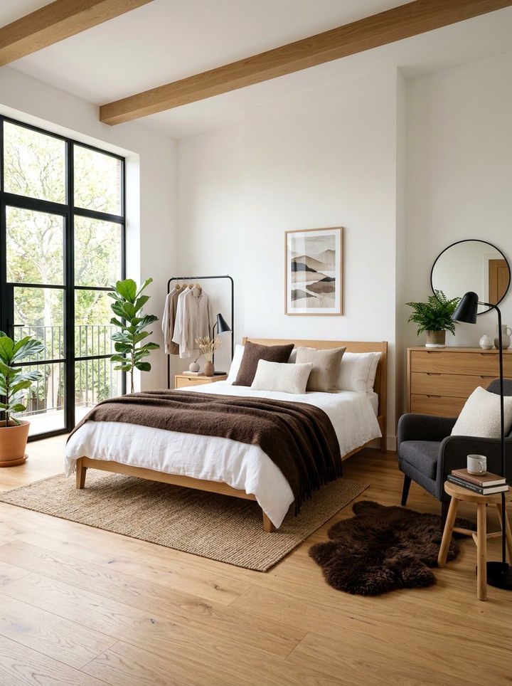 Scandinavian Brown Bedroom - 30 chocolate brown bedroom ideas