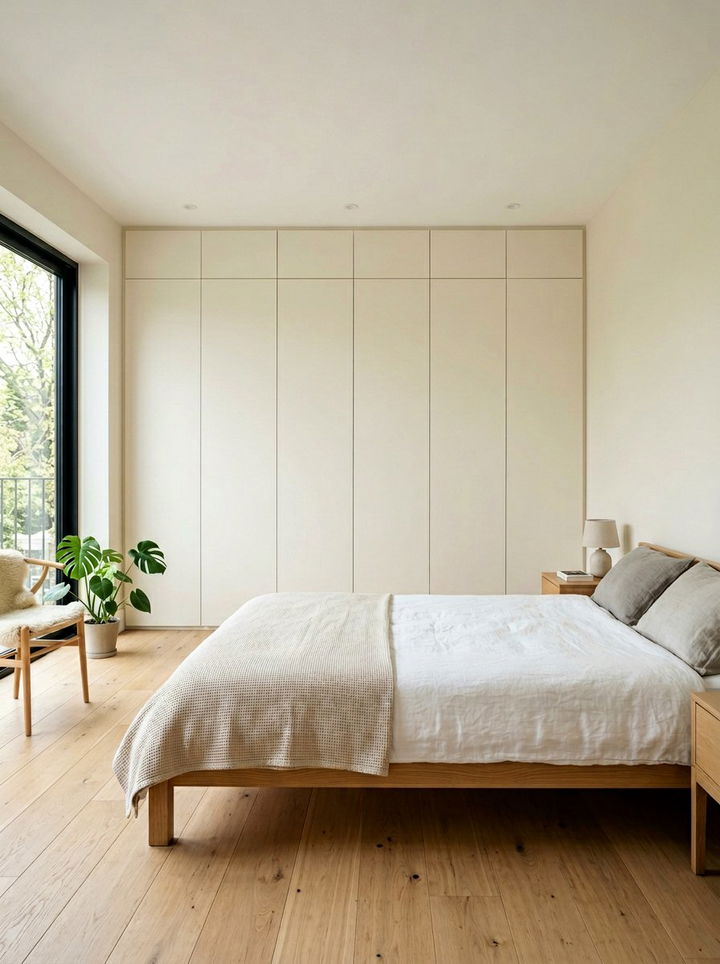 Scandinavian Built In Wardrobe - 30 scandinavian cream bedroom ideas