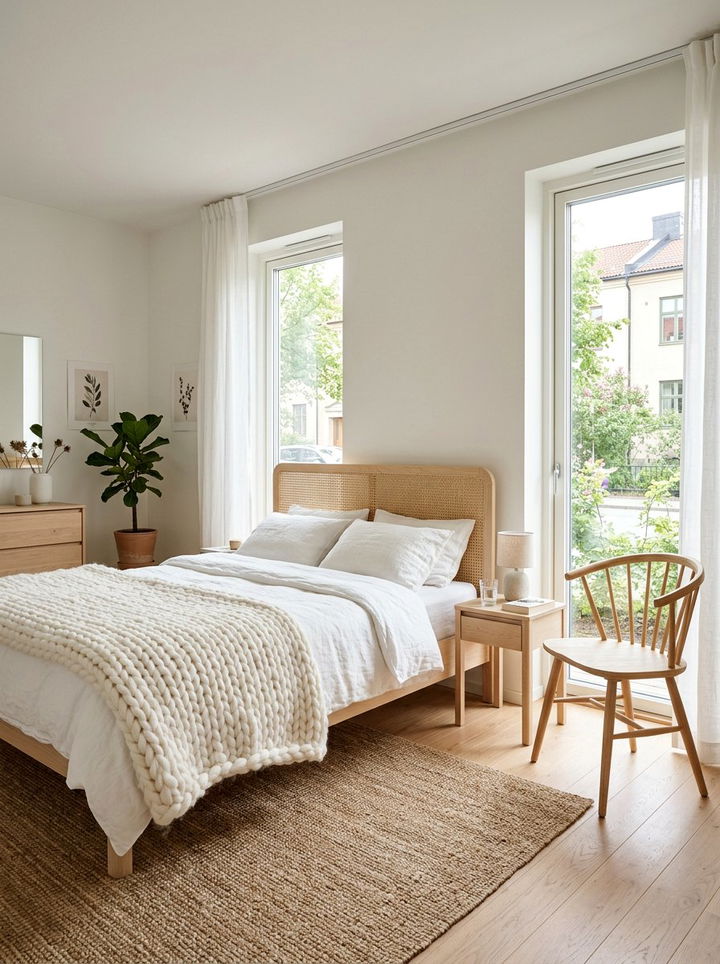 Scandinavian Cane Headboard - 30 bedroom cane headboards