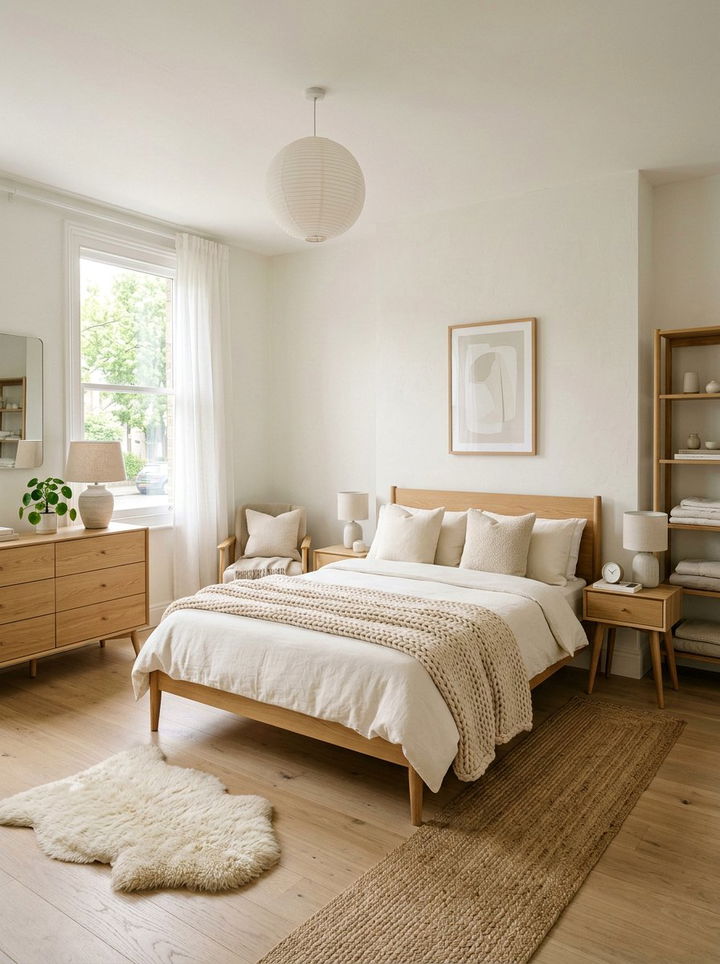 Scandinavian Cream Bedroom - 30 beige and cream bedroom color combo