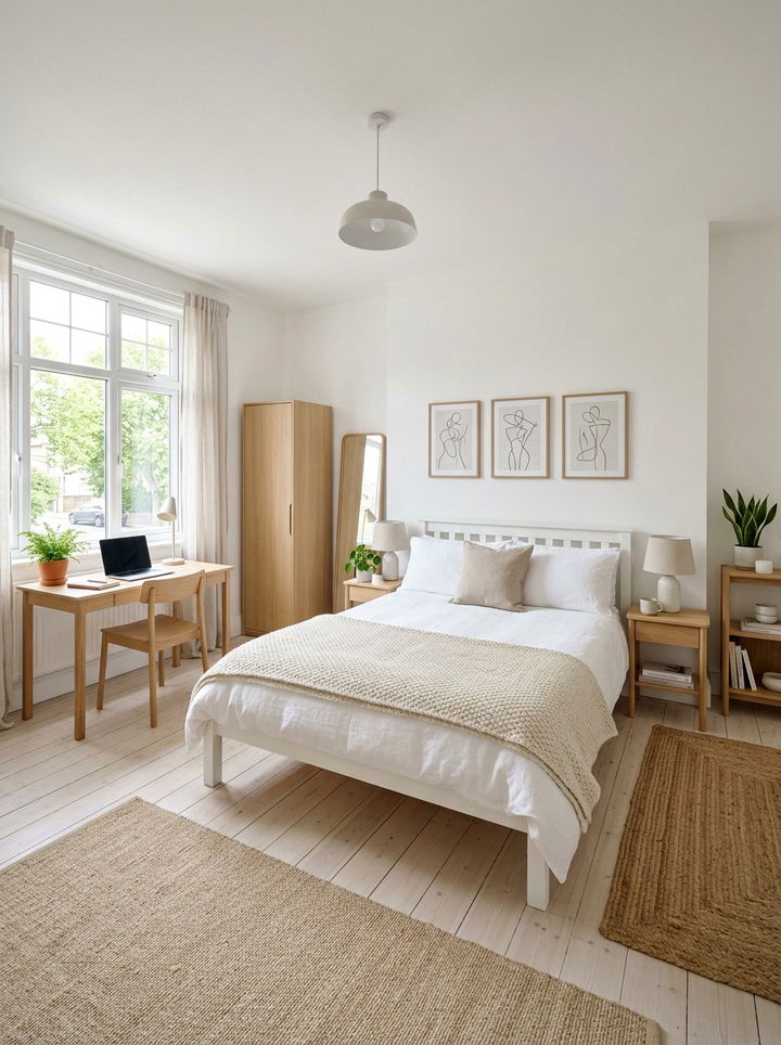 Scandinavian Cream White Bedroom - 30 cream and white bedroom ideas