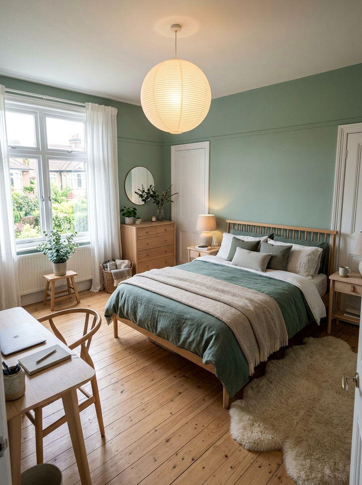 Scandinavian Eucalyptus Green Bedroom - 30 eucalyptus green bedroom ideas