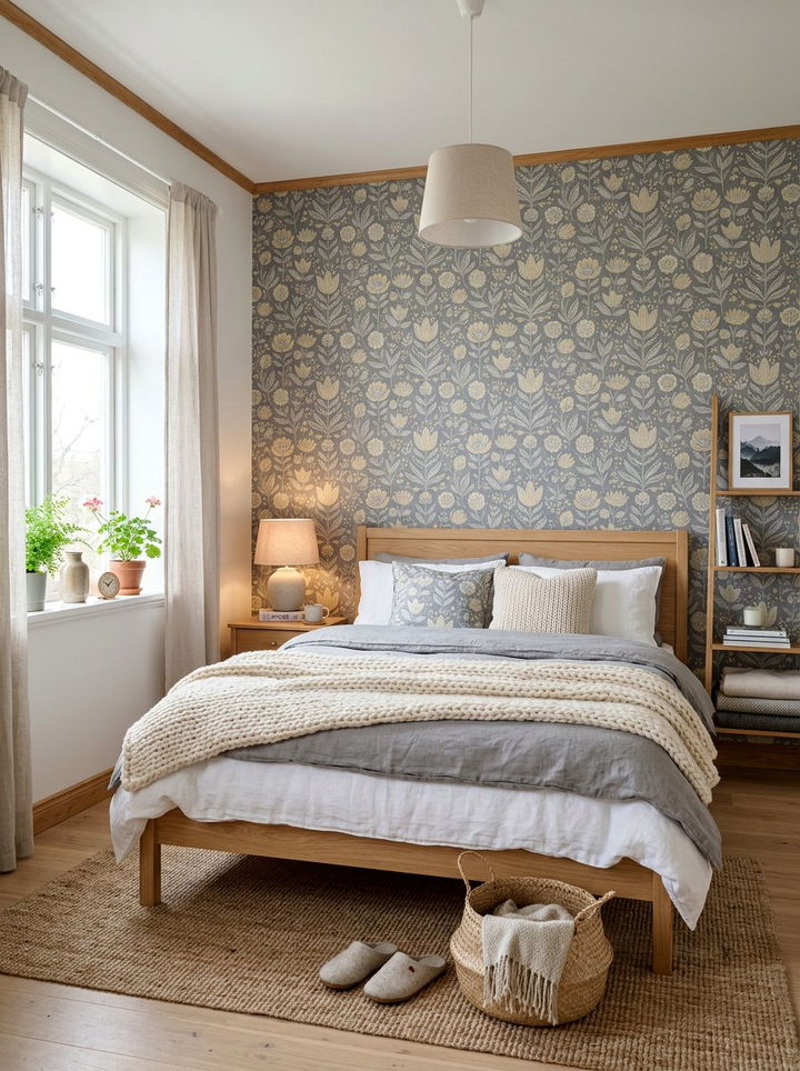 Scandinavian Floral Wallpaper - 30 bedroom floral wallpapers