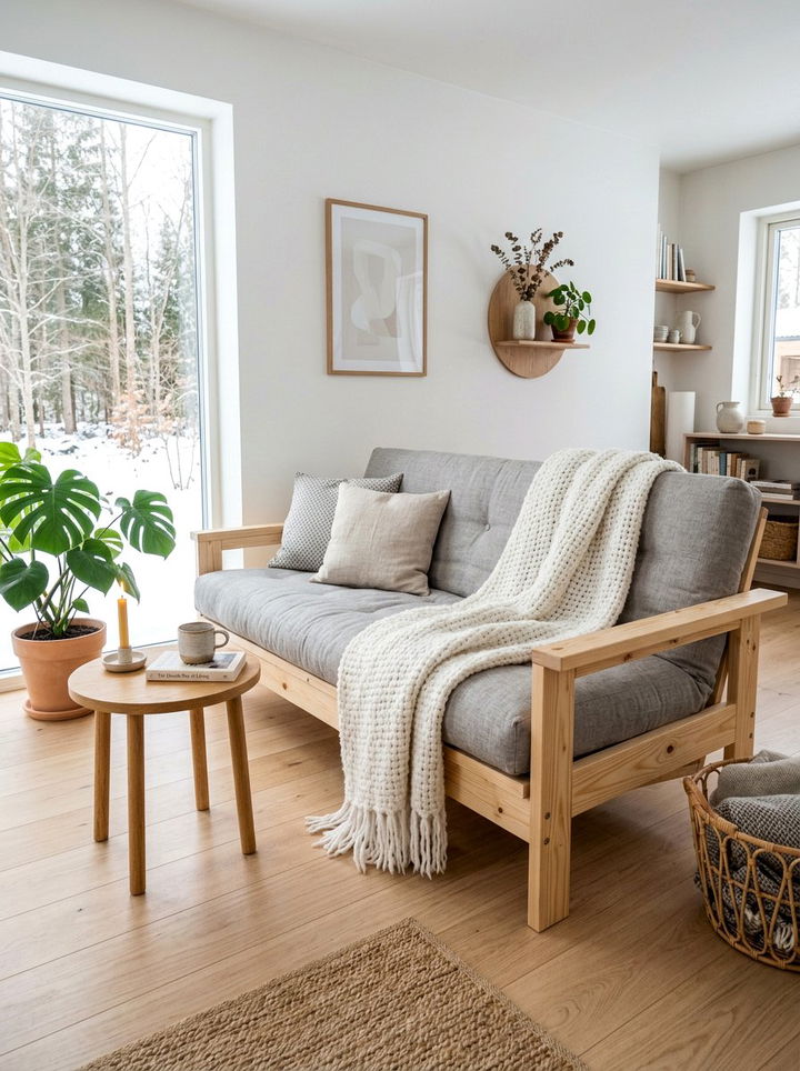 Scandinavian Futon Living Area - 30 bedroom futon ideas
