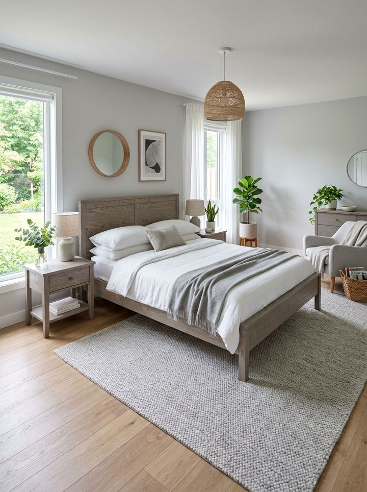 Scandinavian Gray Wood Bedroom - 30 gray bedroom furniture ideas