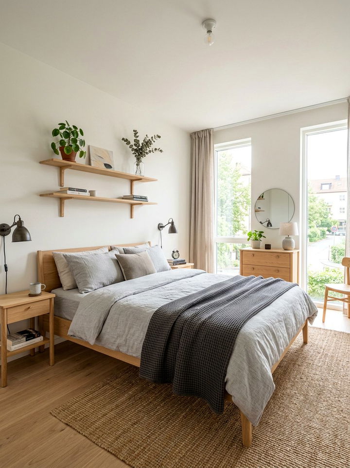 Scandinavian Light Gray Bedding - 30 bedroom bedding ideas