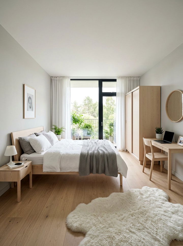 Scandinavian Light Grey Bedroom - 30 grey bedroom decor ideas