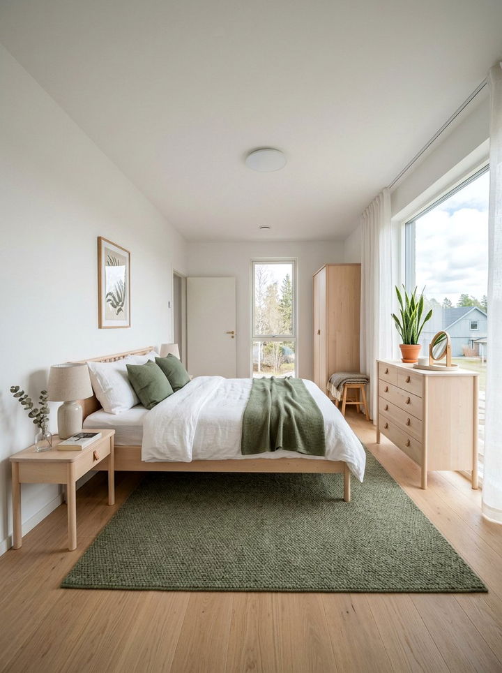 Scandinavian Moss Green Bedroom - 30 moss green bedroom ideas