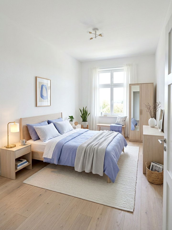 Scandinavian Periwinkle Bedroom - 30 periwinkle bedroom ideas