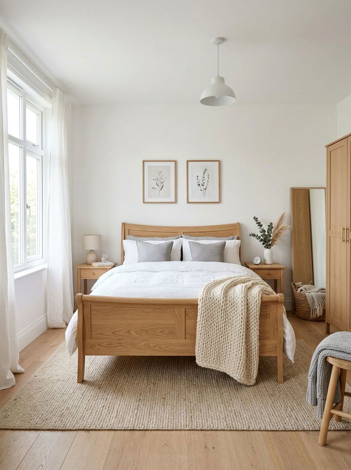 Scandinavian Sleigh Bed - 30 bedroom sleigh beds